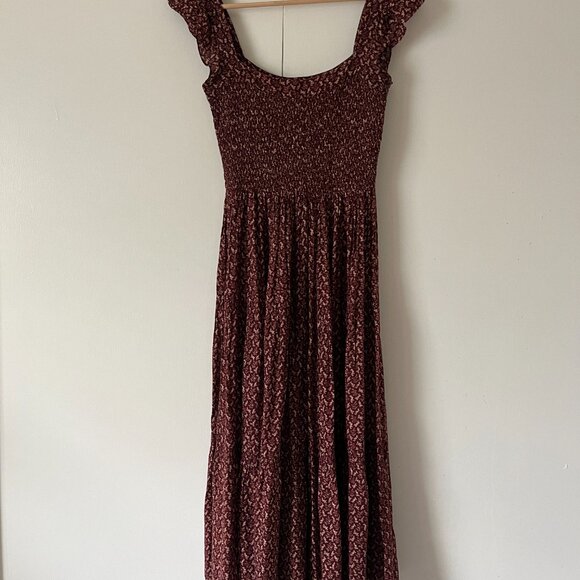 Dôen Honeysuckle Dress Wine Winter Ditsy S - Picture 2 of 5